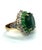 Bochic “Capri” Vintage Emerald & Diamond Ring Set in 18K Gold & Silver Natural Emeralds - 9 Carats Natural Rose Cut Gray...