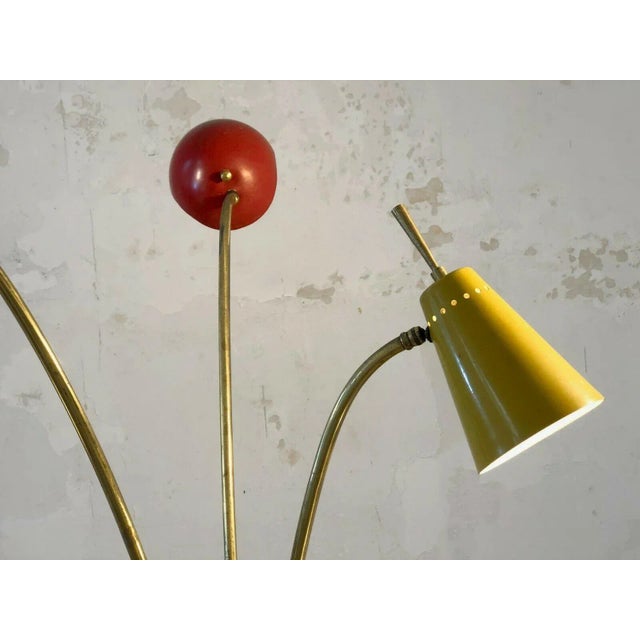 Tripod Metal Perforated Floor Lamp, France, 1950s For Sale - Image 11 of 13