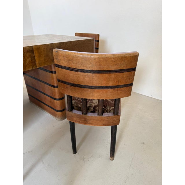 Art Deco Table and Chairs, 1930s, Set of 7 For Sale - Image 6 of 8