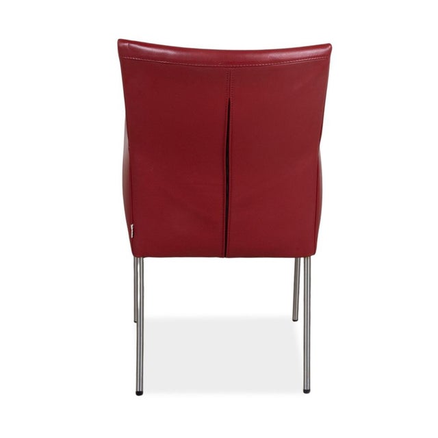 Arc-E Dining Chairs in Red Leather from Bert Plantagie, Set of 4 For Sale - Image 11 of 14