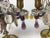 Early 20th Century Clear Amethyst & Amber Crystal Girandole Candelabras - A Pair For Sale - Image 9 of 10
