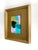 2020s Curated Set of 3 Framed Mini Paintings in Turquoise and Lavender by Jessalin Beutler For Sale - Image 5 of 7