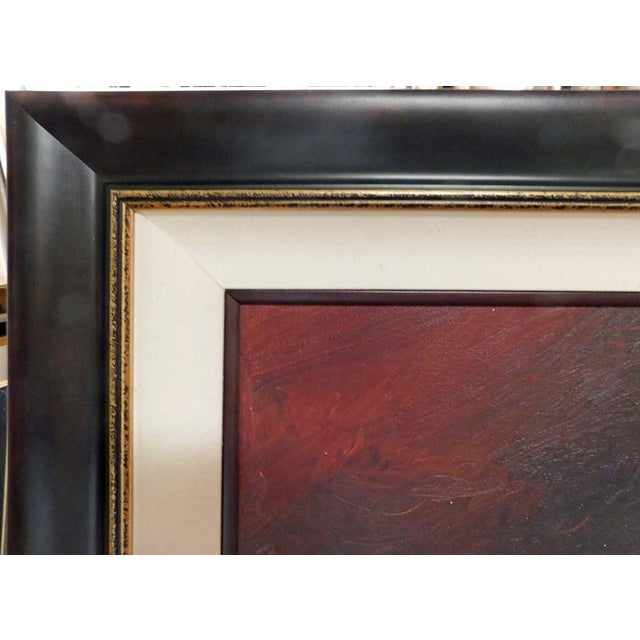 Gray Larry Fodor "Passing Shaman" 1989 Original Oil on Canvas Custom Framed Hand Signed For Sale - Image 8 of 10