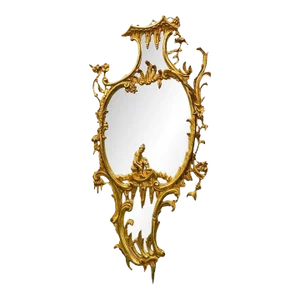 Very large vintage Italian Rococo Chinoiserie Giltwood Mirror
