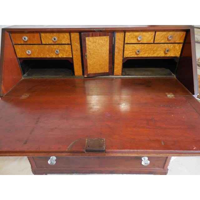 American Signed Pennsylvania 1836 Cherry Slant Front Desk For Sale - Image 3 of 11