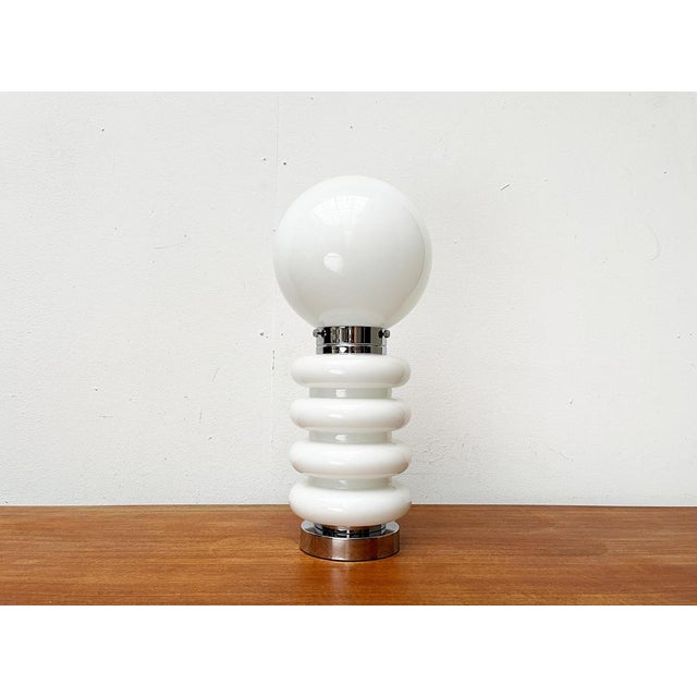 Mid-Century Space Age Glass Table Lamp by Carlo Nason for JBS, 1960s For Sale - Image 16 of 18