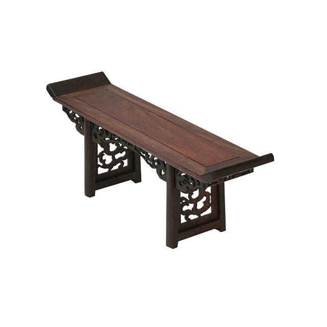 Chinese Rosewood Handmade Miniature Altar Table Display Decor Art For Sale - Image 4 of 6