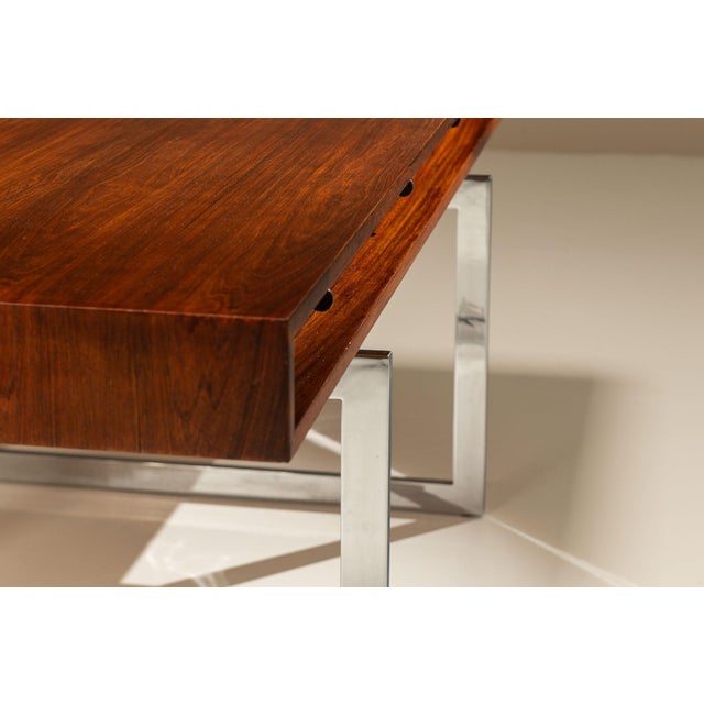Desk in Rosewood and Chrome by Bodil Kjaer, Denmark, 1960s For Sale - Image 7 of 13