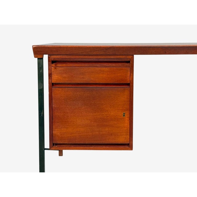 Wood Peter Hvidt & Orla Mølgaard-Nielsen, Executive Desk, Teak, Steel, Denmark, 1959 For Sale - Image 7 of 17