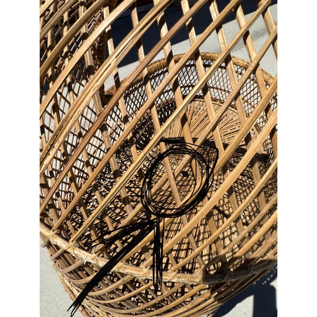 Vintage Domed Wicker Baby Bassinet For Sale - Image 10 of 11