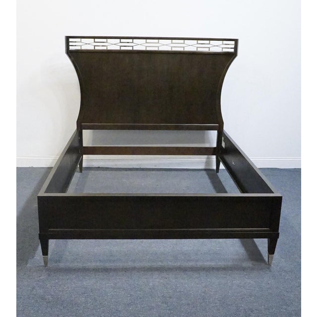 Contemporary Caracole Classic Charcoal Anegre Transitional Contemporary Style Queen Size Bed 016-107 For Sale - Image 3 of 12