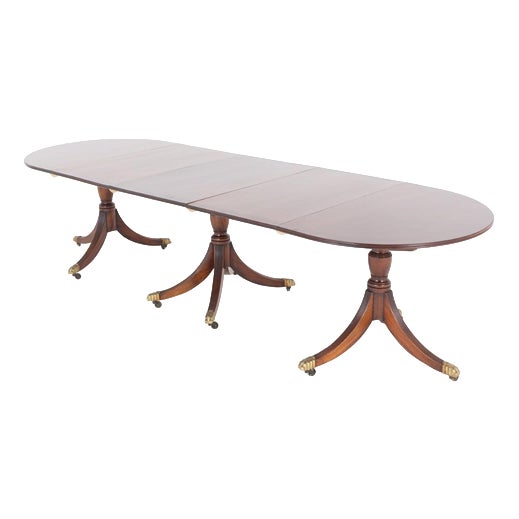 Regency Extending Pedestal Table in Mahogany, 1920s For Sale