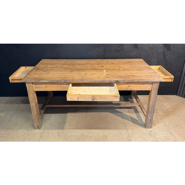 French Pine Farmhouse Dining Table, 1890 For Sale - Image 10 of 17