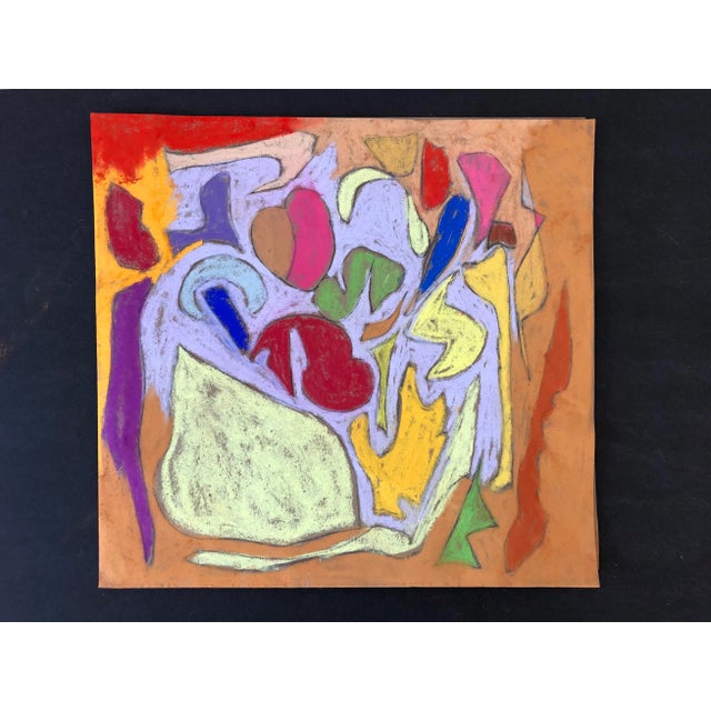 Erik Sulander Abstraction No. 104 Original Pastel by Erik Sulander 11x12 For Sale - Image 4 of 4