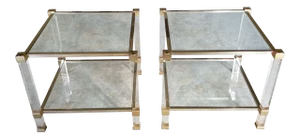 Pair of Mid-Century Signed Pierre Vandel Side Tables