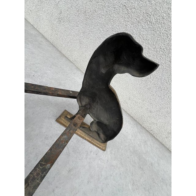 Bronze Dogs Fireplace Andirons, 1930s, Set of 2 For Sale - Image 10 of 12