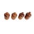 American 1960s Slanted Carved Acorn Place Card Holders – Set of 4, Wood For Sale - Image 3 of 4