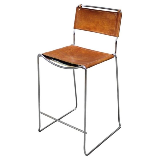 Leather Bar Stool by Giandomenico Belotti for Alias, Italy, 1970s For Sale - Image 15 of 15