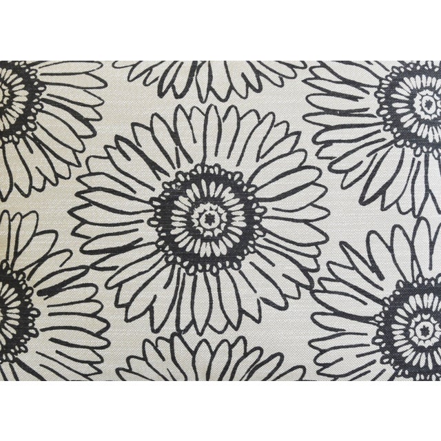 Perennials Sunflowers Linen Feather/Down Pillows 22" X 16" - Pair For Sale - Image 4 of 7