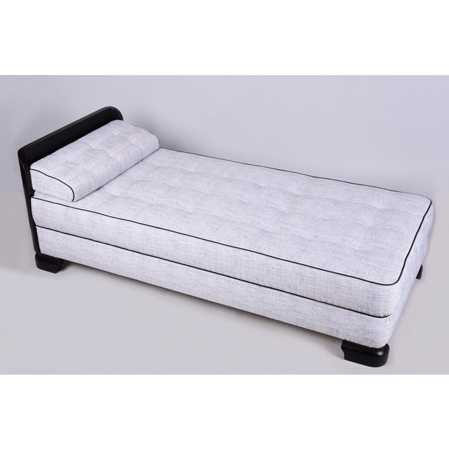 Art Deco Chaise Lounge in Oak and Spruce, Czech, 1930s For Sale - Image 14 of 14