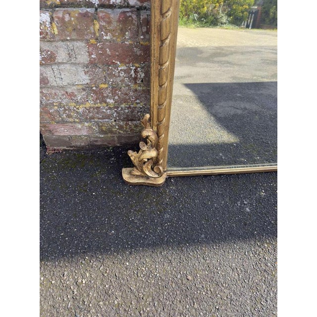 Large Antique English Rope Twist Framed Mirror, 19th Century For Sale - Image 3 of 6