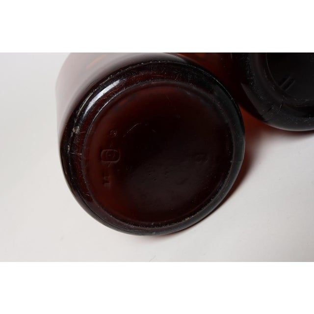 Set of Three Vintage Amber Glass Apothecary Bottles by Owens Illinois Glass Co. For Sale - Image 18 of 18