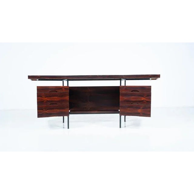 Mid-Century Modern Italian Wooden Desk with Drawers, 1960s For Sale - Image 16 of 18