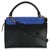 Celine Blue Black Cream Suede Grained Calfskin Small Trapeze Bag For Sale - Image 4 of 9