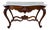 1900s French Regency Carved Walnut Console Table With White Marble Top For Sale