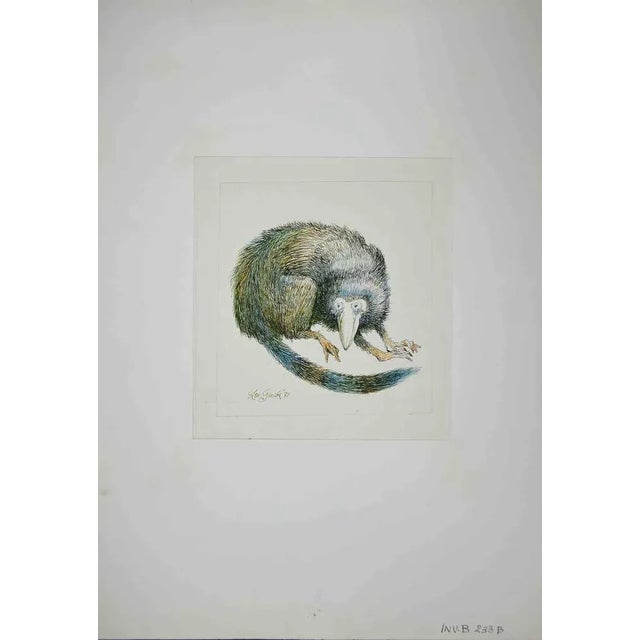 Lemur is an original drawing in ink realized by Leo Guida in 1971. Good condition. Leo Guida (1992 - 2017). Sensitive to...