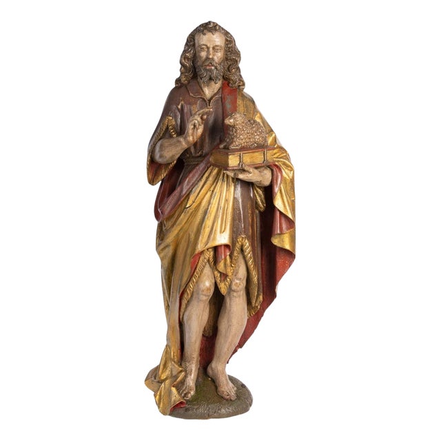 Late 16th Century Polychrome Carved Wooden Sculpture, Germany For Sale
