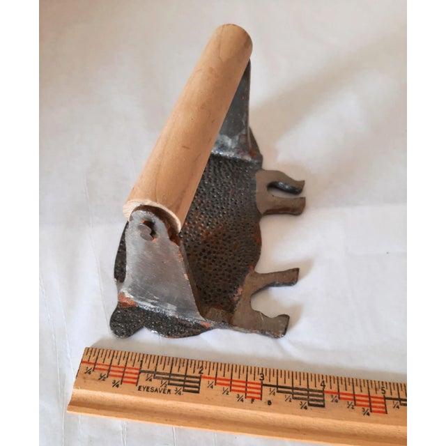 Vintage Primitive Bacon Pig Press Kitchen Tool For Sale - Image 4 of 6