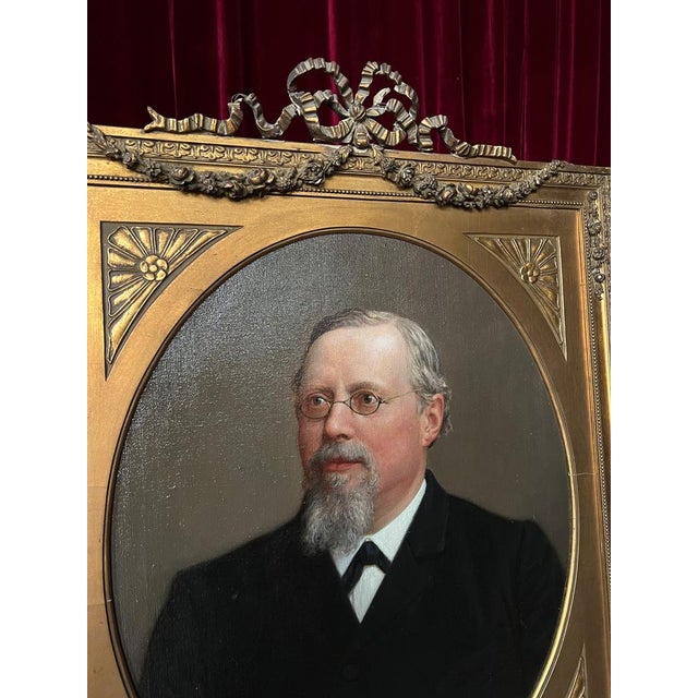 Rococo Ludwig Wilhelm Heupel-Siegen, Portrait, 1908, Oil on Canvas For Sale - Image 3 of 10