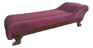Vintage Pink Velvet Chaise Lounge / Fainting Couch