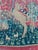 Antique French Screen Printed Tapestry Lady and Licorn, 1950s For Sale - Image 9 of 18