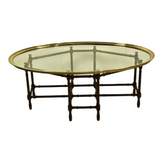 1970s Baker Furniture, Faux Bamboo, Coffee Table For Sale