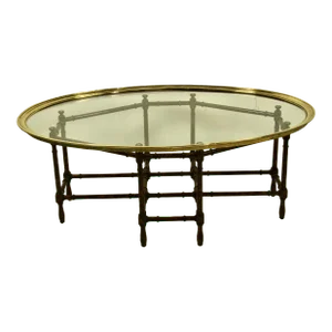 1970s Baker Furniture, Faux Bamboo, Coffee Table
