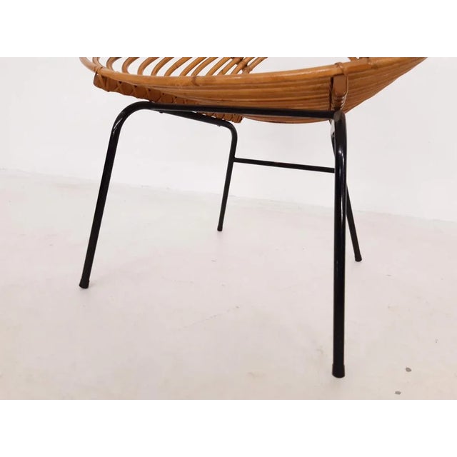 Dutch Rattan Lounge Chair from Rohe Noordwolde, 1950s For Sale - Image 9 of 14