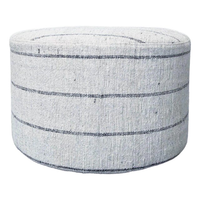 The Citizenry Sanjay Ottoman - Handcrafted Cotton Design For Sale