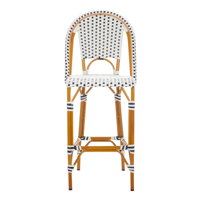 California Bar Stool - White/Navy For Sale