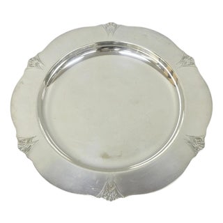 Vintage Victor Sp Co Art Deco Silver Plated Charger Serving Dish Platter Plate For Sale