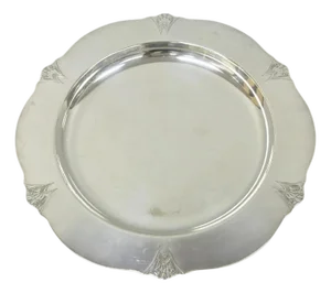 Vintage Victor Sp Co Art Deco Silver Plated Charger Serving Dish Platter Plate