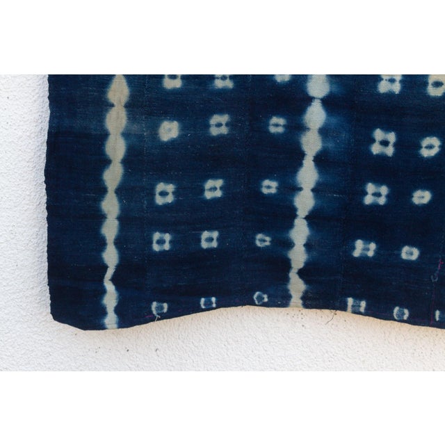 African Imopti Market Indigo Mud Cloth Throw For Sale - Image 3 of 6