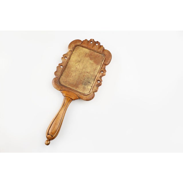 Wooden Hand-Held Mirror, France, 1950s For Sale - Image 10 of 11
