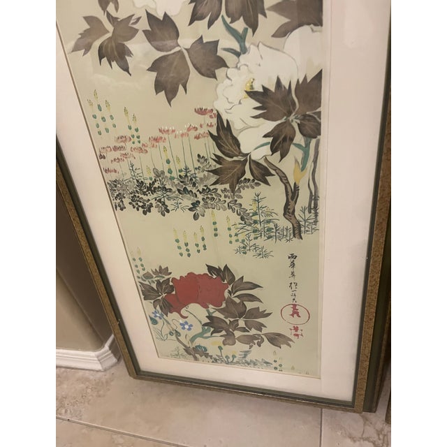 Japanese Pair of Vintage Sakai Hoitsu Framed Wall Art For Sale - Image 3 of 9