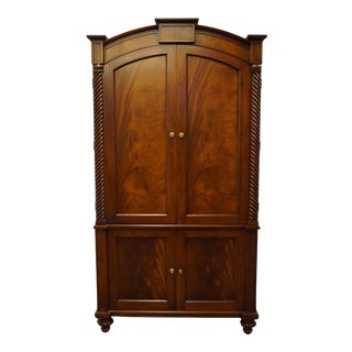 Hickory Chair Co. James River Plantation Solid Walnut Italian Provincial 45" Media Armoire For Sale