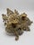 Elevate your desktop or library display with this remarkably ornate antique French Rococo cast brass double inkwell,...