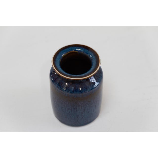 Blue Blue Ceramic Vase by Carl-Harry Stålhane for Rörstrand, Sweden, 1960s For Sale - Image 8 of 13