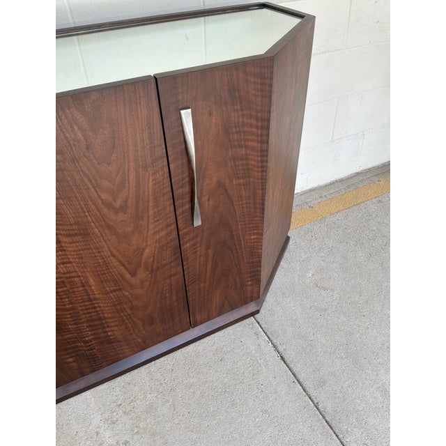 Wood Century Furniture Modern Mahogany Compositions Credenza For Sale - Image 7 of 9