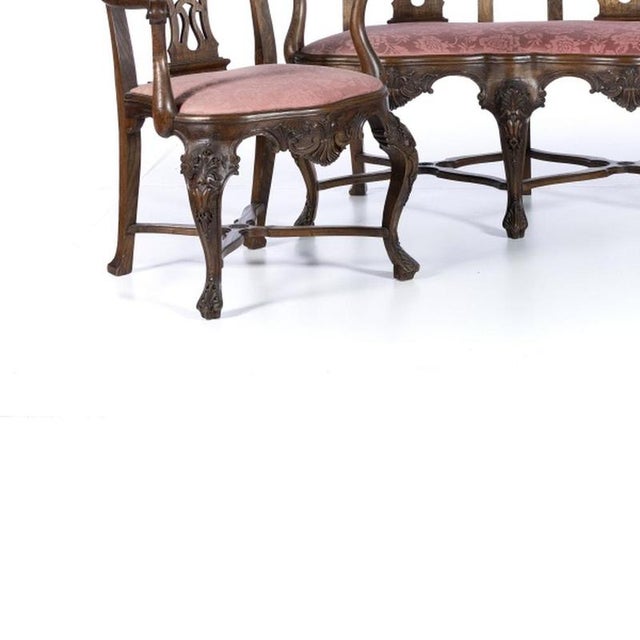 King John V Sofa and Armchairs, 18th Century, Set of 3 For Sale - Image 3 of 6